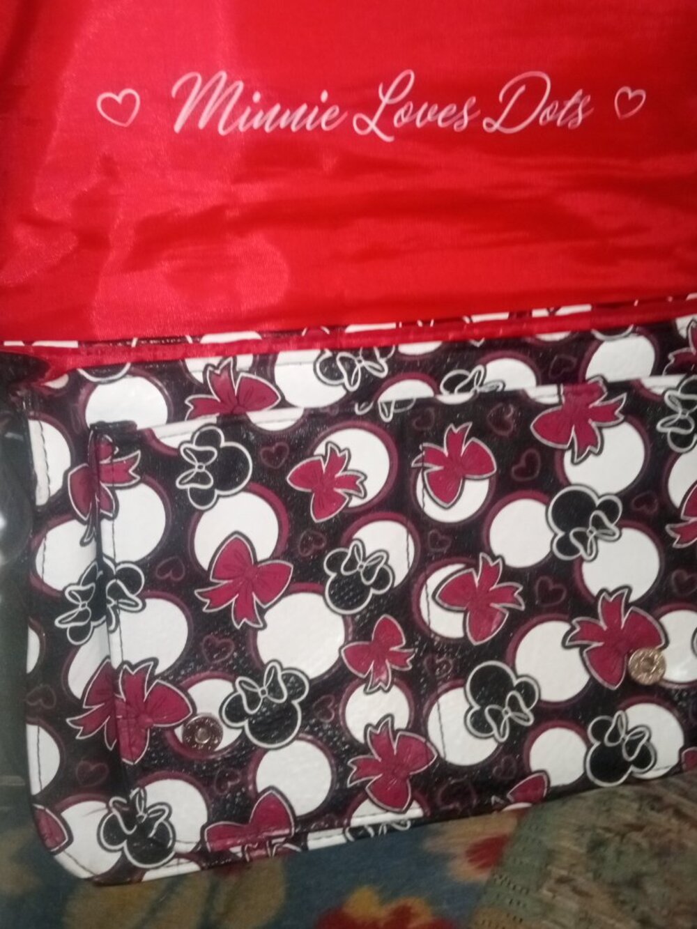 Disney Parks Minnie Mouse Messenger Crossbody Purse - Picture 4 of 10